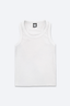 Ribbed Racerback Tank - White