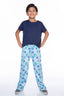 Simply Soft Karate Pant - Blue Teal Smiley