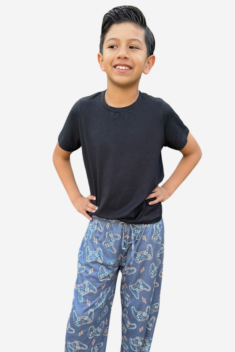 Simply Soft Karate Pant - Charcoal Video Games