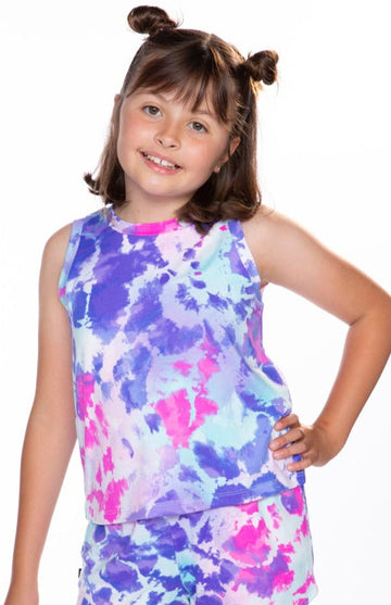 Simply Soft Sleeveless Easy Tank - Spring Watercolor Tie Dye