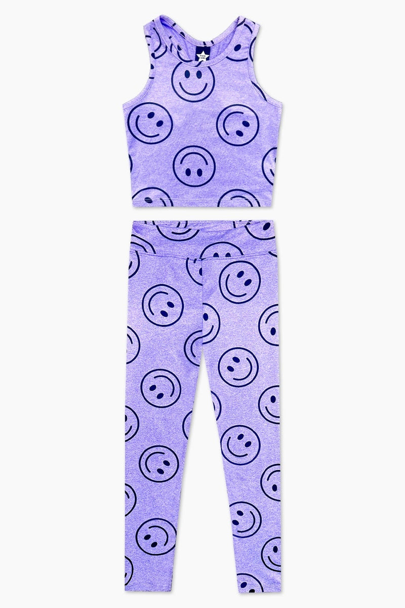 Simply Soft Luxe Racerback Tank & Mid-Rise Legging Set - Vintage Lilac Smile
