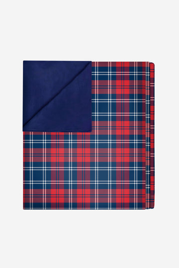 Simply Soft Reversible Blanket - Navy Red Plaid - NEW!