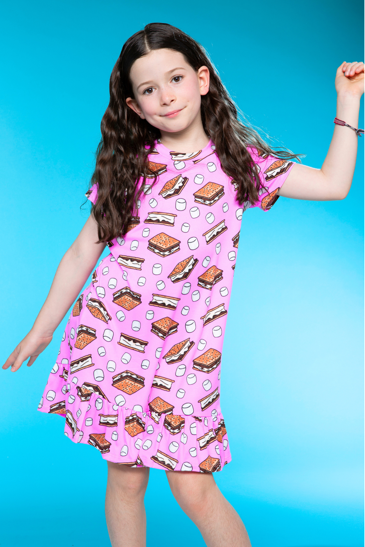 Simply Soft Short Sleeve Ruffle Lounge Dress