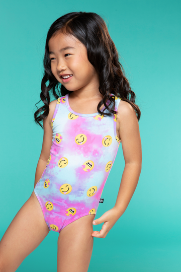 Simply Soft Tank Leotard - Tie Dye Smile