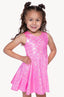 Sleeveless Twirl Dress - Pink Mermaid Glitter