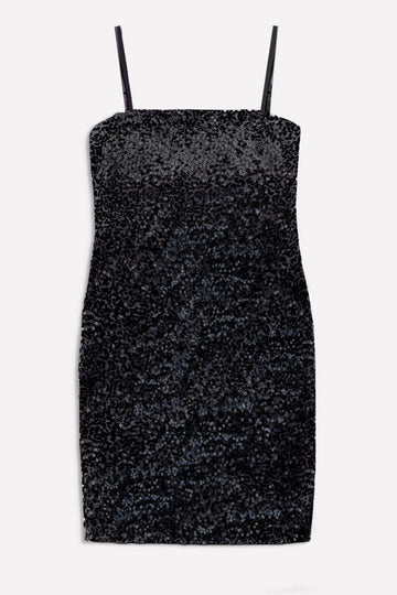 Strappy Sequin Dress - Black
