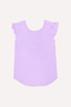 Simply Soft Flutter Sleeve Cross-Back Shirttail Top - Lavender