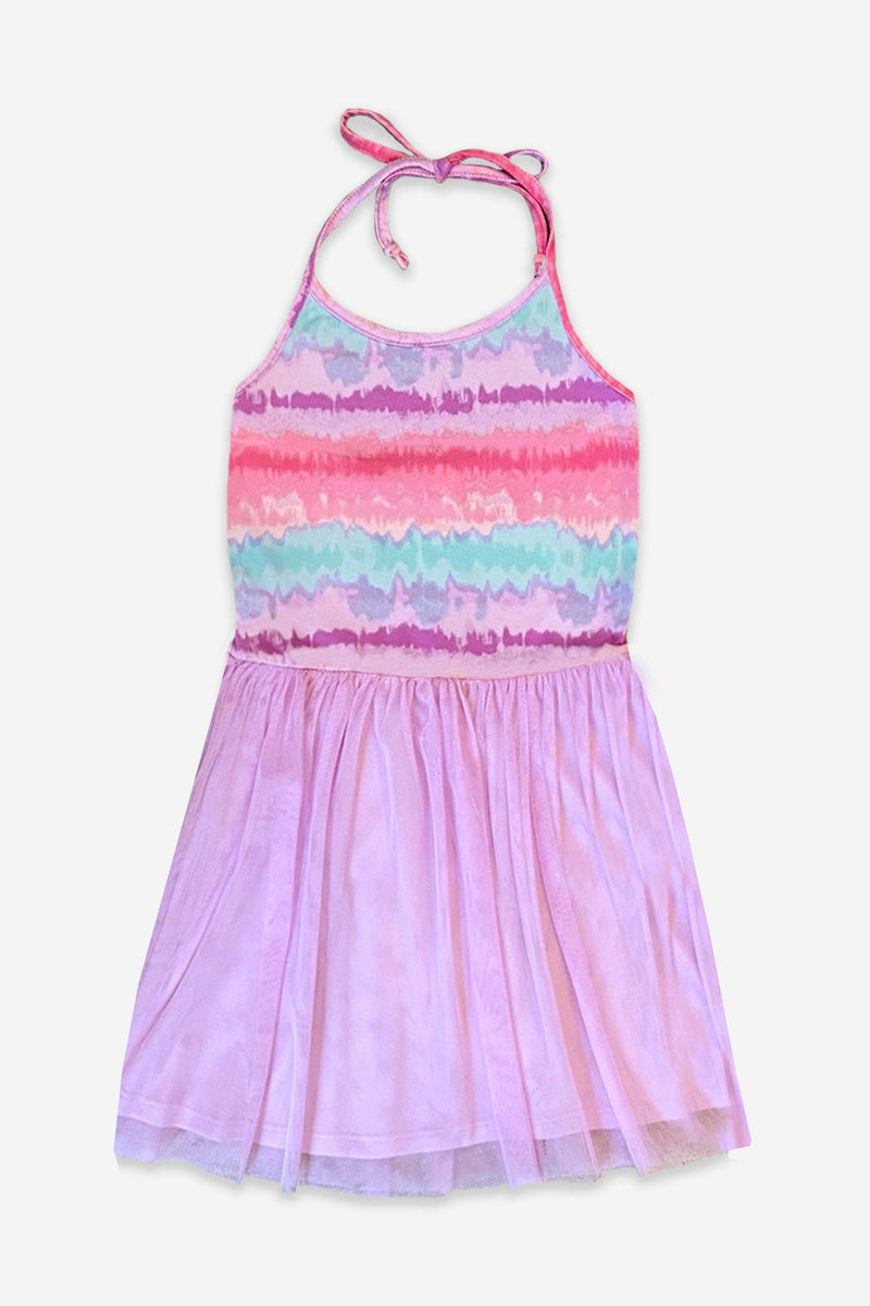 Simply Soft Halter Be Happy Tulle Dress - Pinkberry Batik