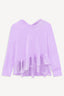 Simply Soft Knit Hoodie Pullover Ruffle Top – Lavender