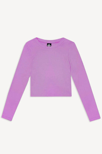 Simply Soft Long Sleeve Fitted Tee - Violet