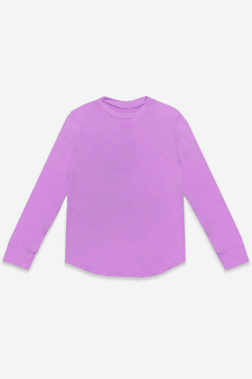 Simply Soft Long Sleeve Shirttail Top - Violet