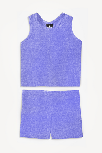 Simply Soft Luxe Cropped Racerback Tank & Tumble Short - Lilac