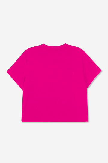 Plain Short Sleeve T-Shirt Hot Pink