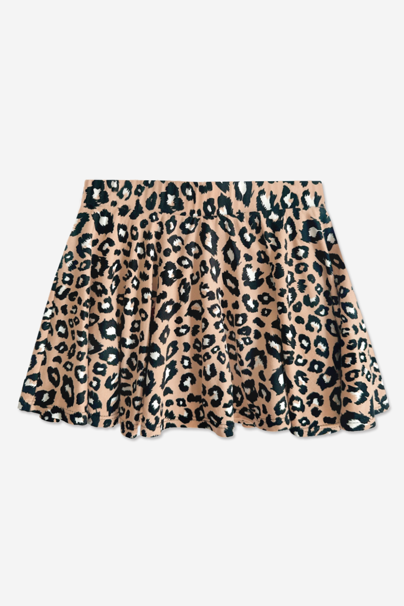 Simply Soft Skort - Taupe Leopard