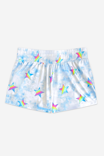 Simply Soft Smocked Short - Tie Dye Ombre Stars