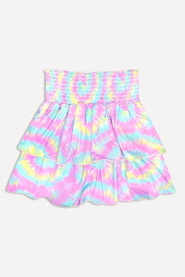 Simply Soft Smocked Ruffle Skirt - Cotton Candy Tie Dye