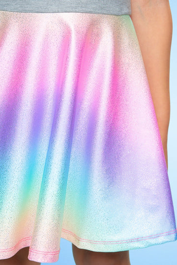 Glitter Short Sleeve Skater Dress