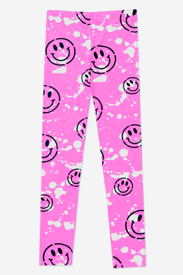 Simply Soft Long Legging - Pink Splatter Smile