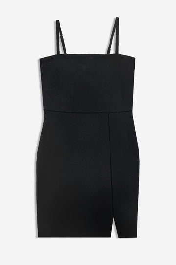Strappy Fitted Dress - Black