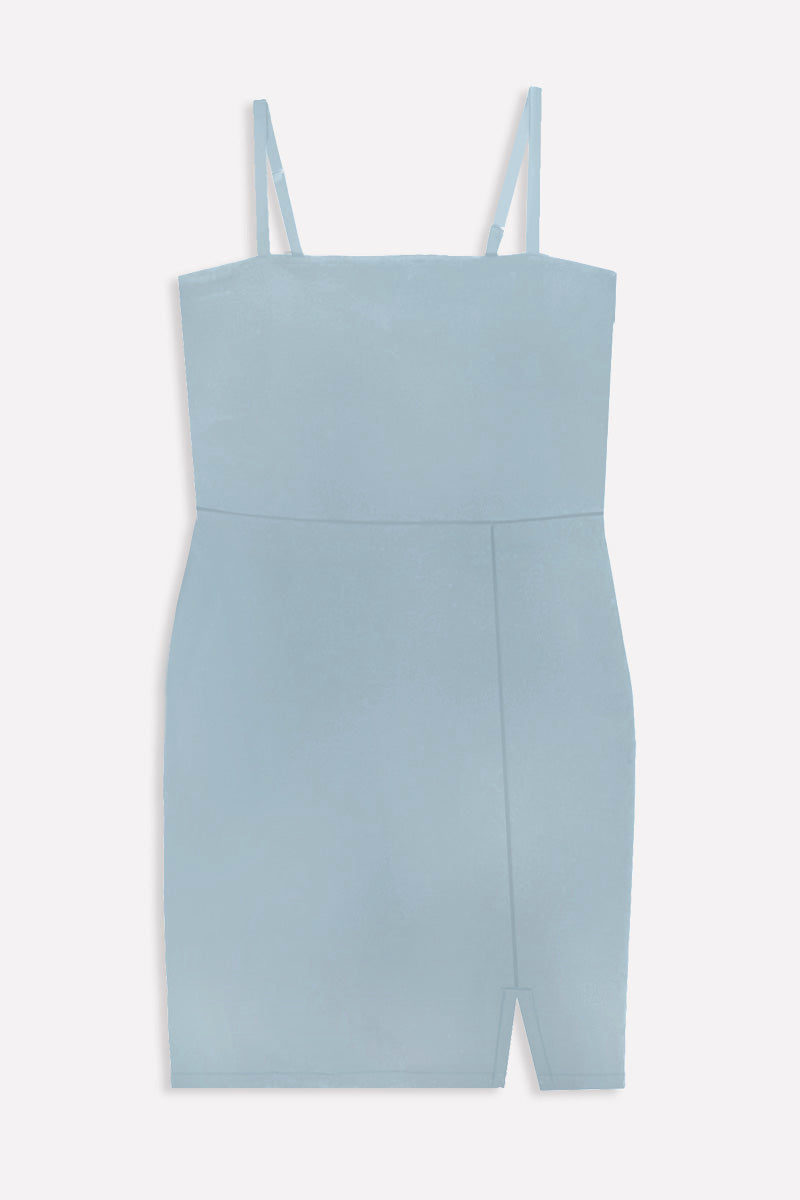 Strappy Fitted Dress - Blue Mist