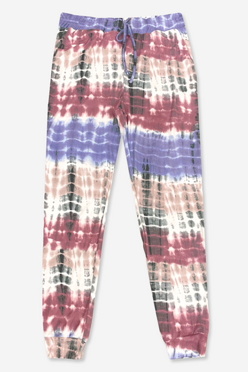 Women's Essential Jogger - Taupe Lilac Tie Dye