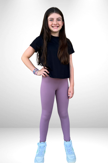 Buy Girls' Leggings Cross Flare Pants with Pockets Black Soft Stretchy High  Waisted Pants for Kids Child Yoga Dance, Black, 14-16 Years at