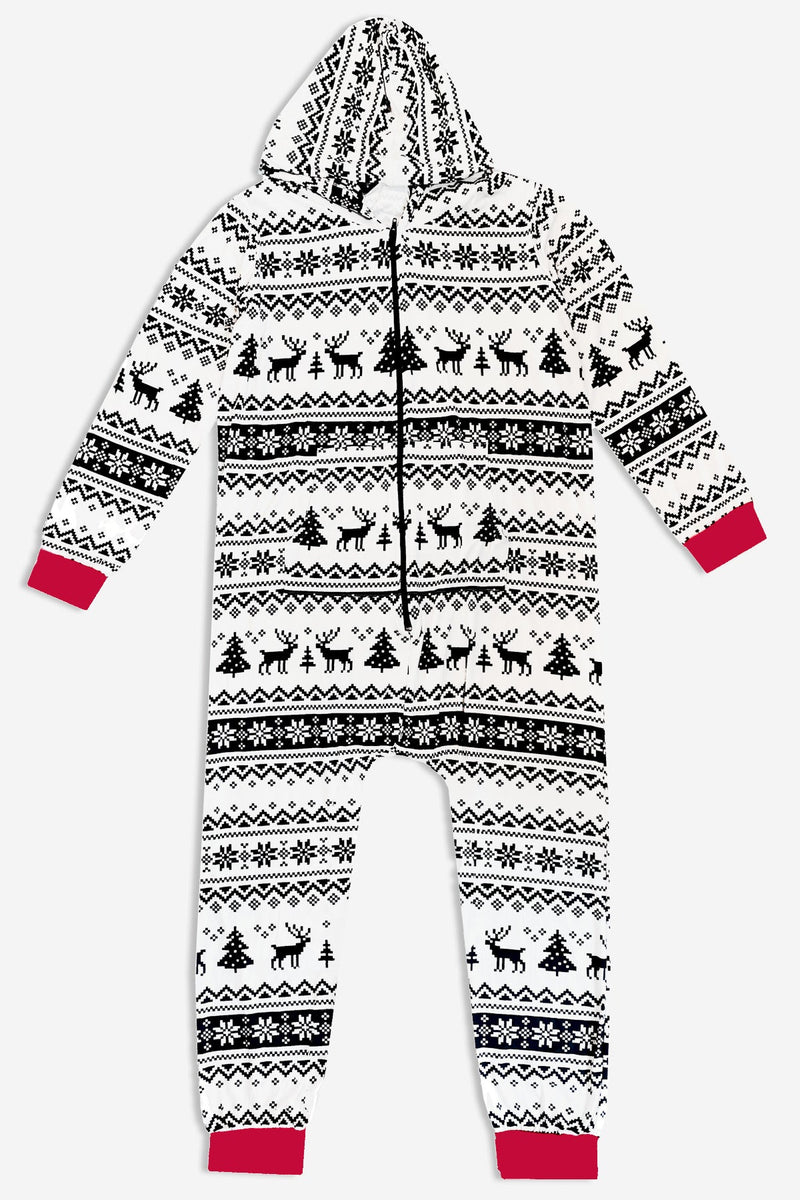 Women's Simply Soft Hooded Zip Onesie - Holiday Faire Isle