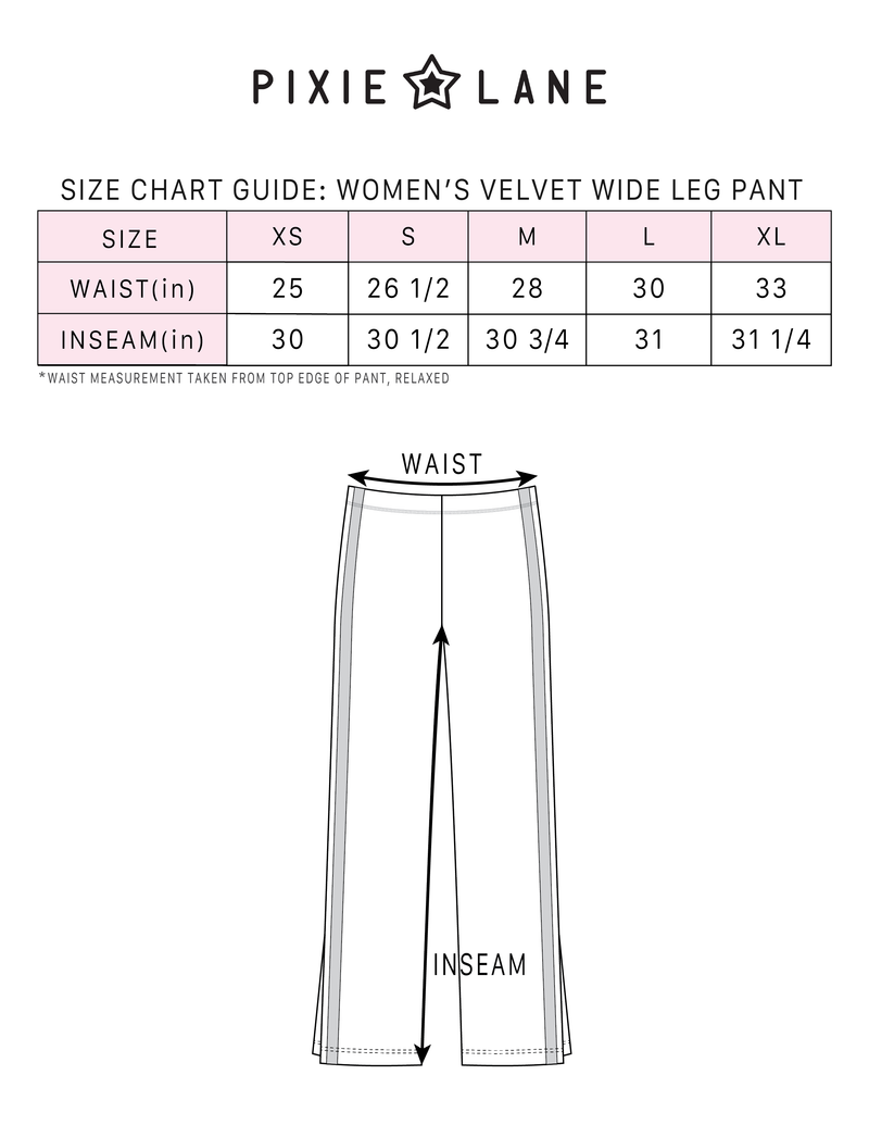 Women's Velvet Wide-Leg Pants