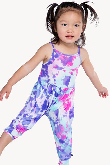 Simply Soft Strappy Tank Jumpsuit - Spring Watercolor Tie Dye