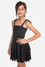 Simply Soft Smocked Ruffle Skirt Dress - Black