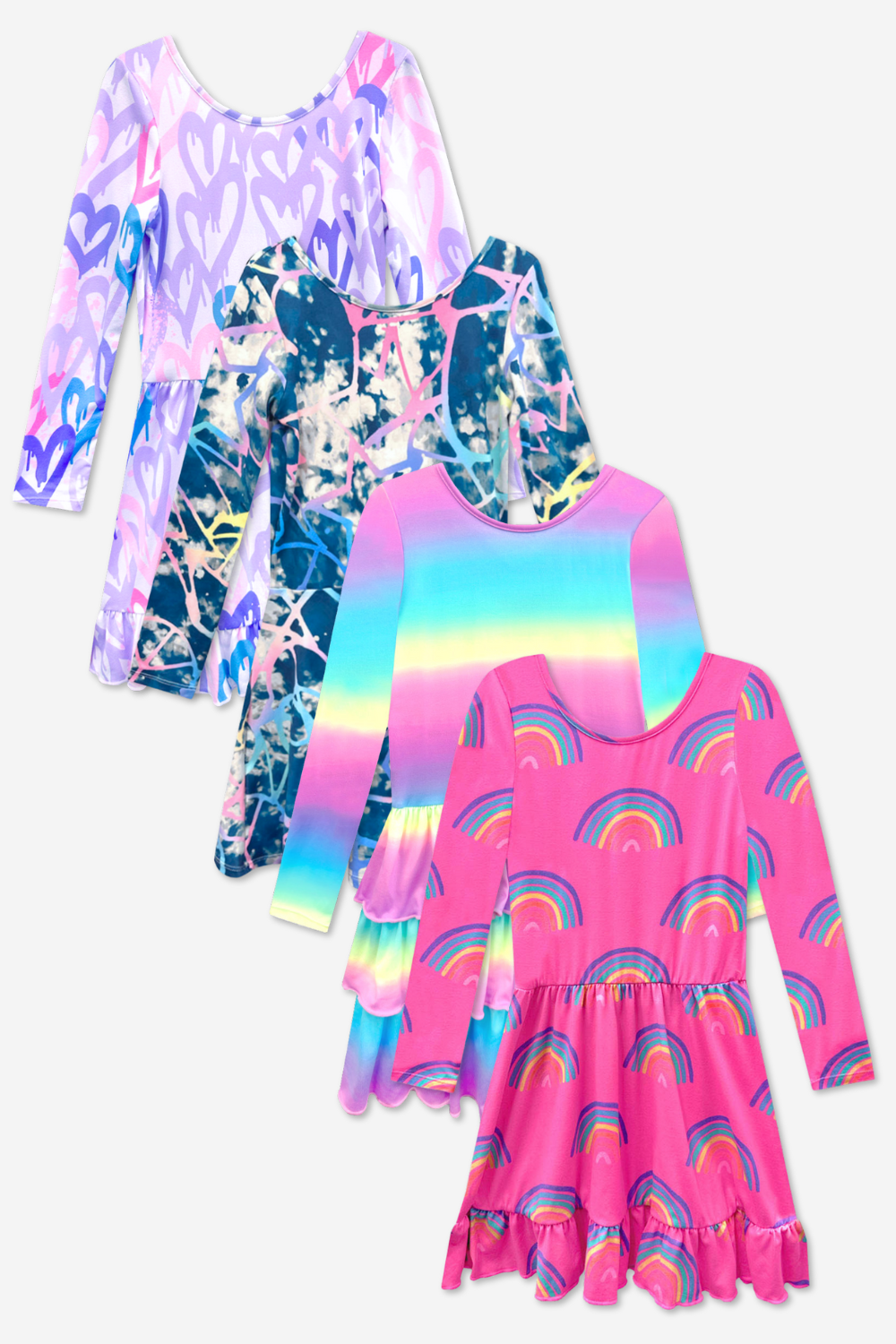 4-Pack Simply Soft L/S Dress