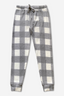 French Terry Cozy Sweatpant - Charcoal Ivory Buffalo Check