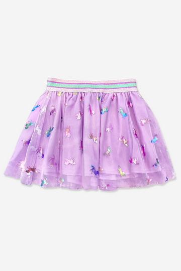 Baby Tulle Skirt - Orchid Foil Unicorns